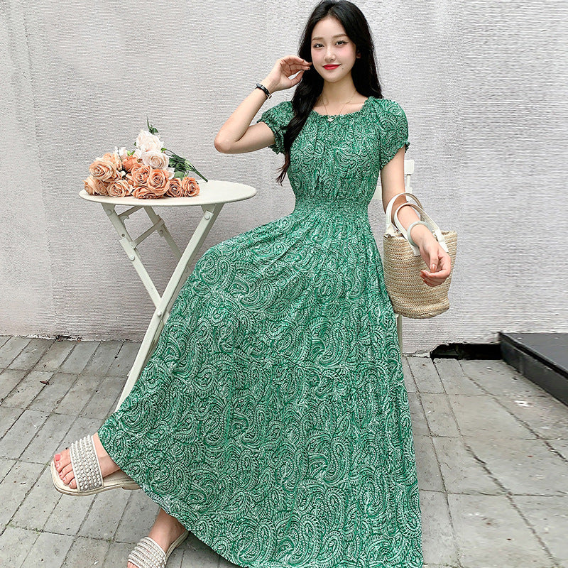 Prairie Dream Dress: Tiered Cotton Maxi - Cold Shoulder & Smocked Waist
