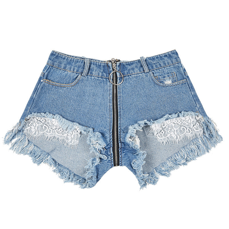 Trending Women’s Ripped Denim Hot Shorts - High-Rise Ultra Mini Clubwear