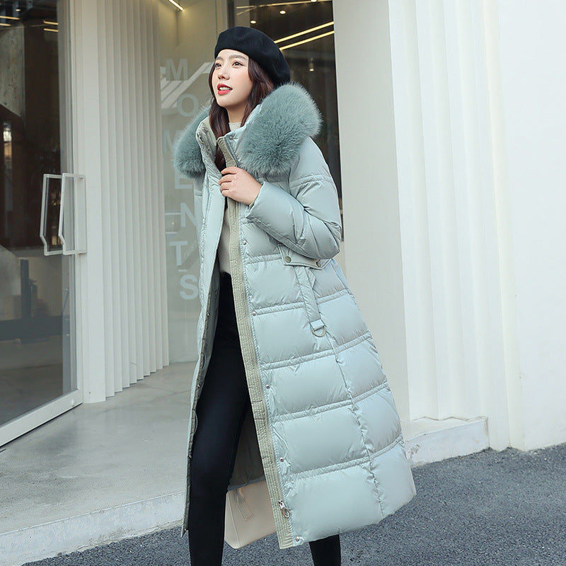 Down Cotton-padded Clothes Women's Winter New Cotton-padded Clothes Long Over The Knee Korean Version Loose Thickened Cotton-padded Jacket Tide