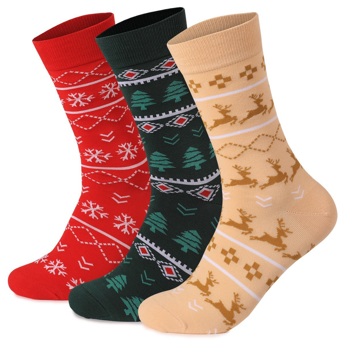 New Christmas Elk Christmas Tree Snowflake Waves Ethnic Style Warm Sweat Absorbing Deodorant Medium Tube