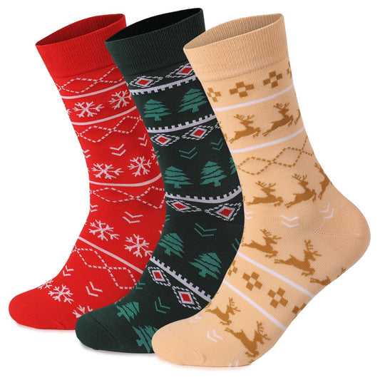 New Christmas Elk Christmas Tree Snowflake Waves Ethnic Style Warm Sweat Absorbing Deodorant Medium Tube