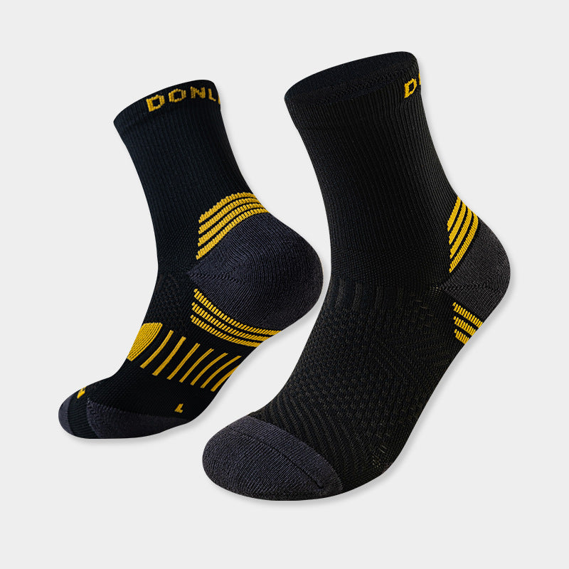 Professional Marathon Running Socks Men's and Women's Fitness Thickened Towel Bottom Sports Socks Short Tube Low-top Boat Socks