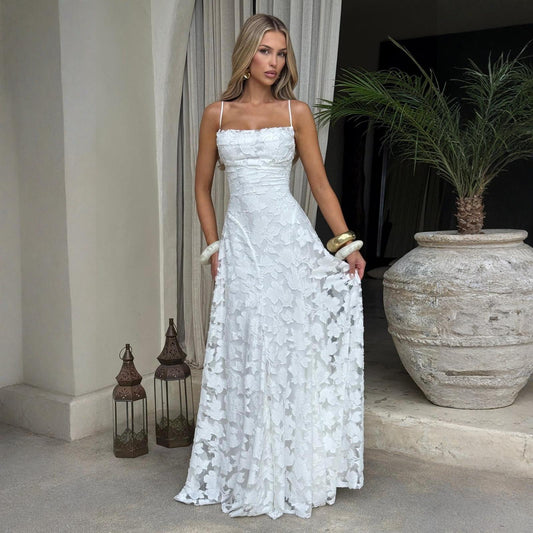 Women’s Sexy Backless Chiffon Dress: Sleeveless Evening Gown