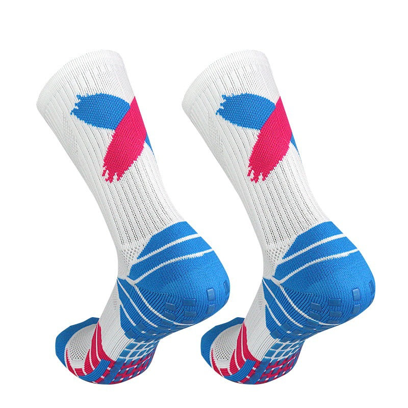 Professional Non-slip Football Socks High Tube Sports Actual Combat Basketball Socks Colorful Towel Bottom Breathable Elite Men and Women Medium Tube