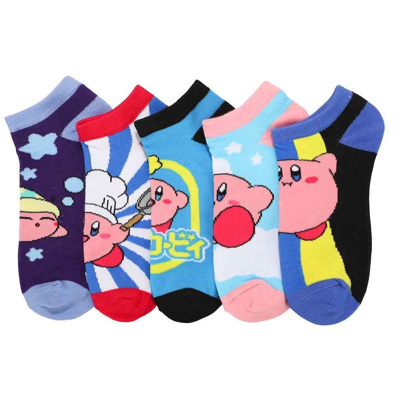 Female Wholesale Male Star Kirby Tide Socks Manufacturer Socks Cartoon Four Seasons Boat Socks Cute Cotton Short Socks-5PRS
