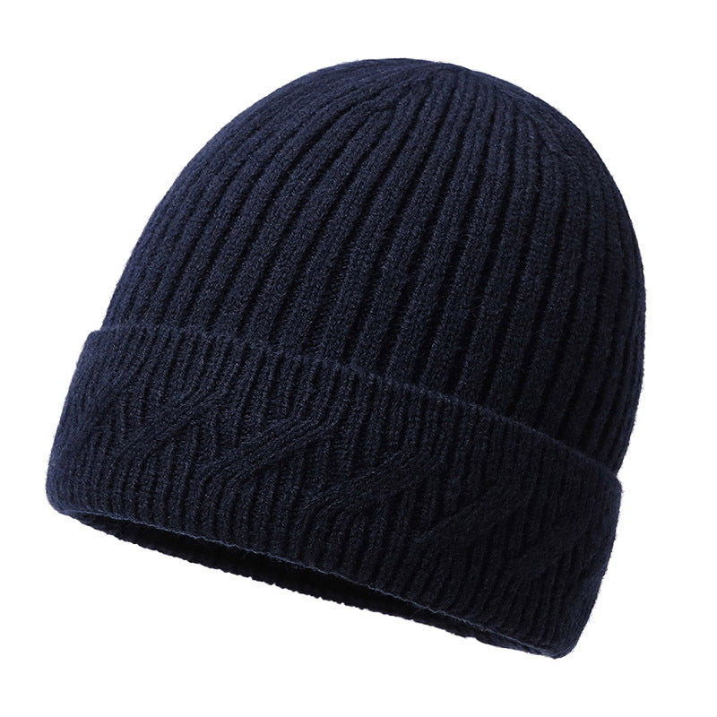 Men's Knitted Hat Winter Travel Warm Pullover Hat Outdoor Sports Youth Solid Color Simple Hat