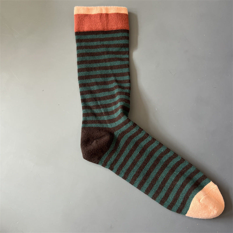 New Product Mid Calf Socks Women Oil Painting Socks Niche Fun Literary and Artistic Color Socks