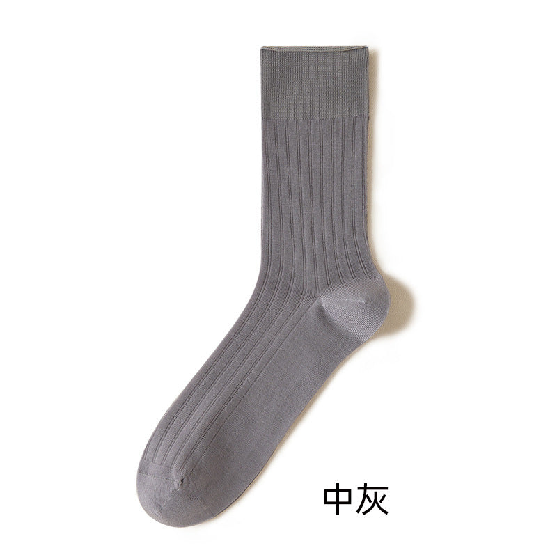 Men's Medium Tube Socks Summer Ultra-thin Antibacterial, Deodorant, Breathable, Sweat-absorbing and Boneless Men's Stockings