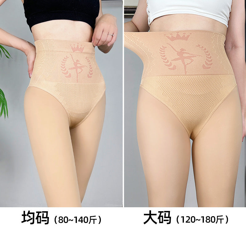 Large Size High Waist Water Light Socks Tall Extended Bare Leg Artifact Female Outer Wear Autumn and Winter Velvet Thickened Nude Pantyhose
