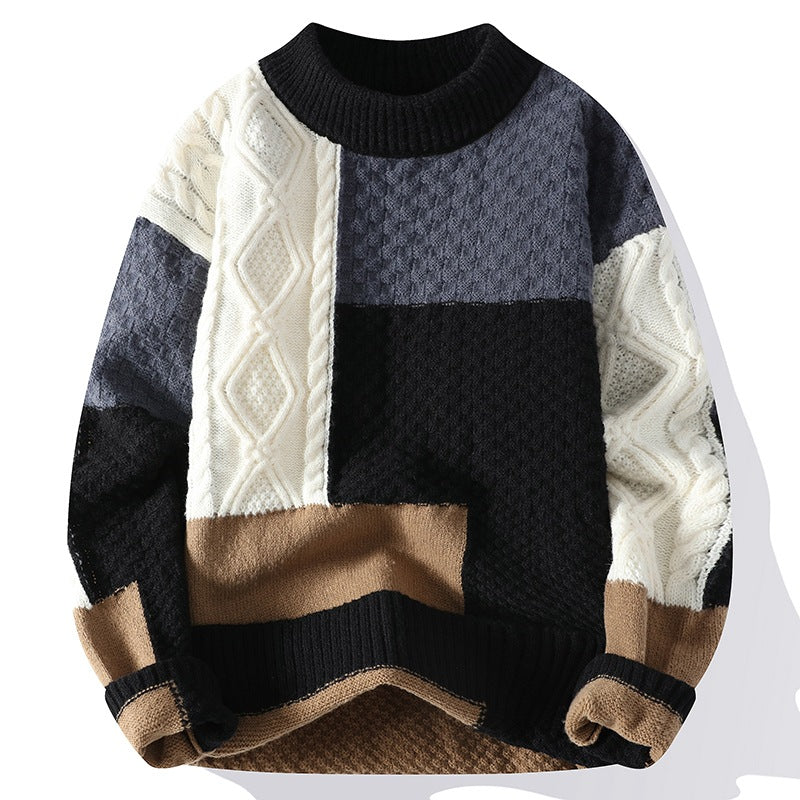 Men's Sweater Autumn and Winter New Men's Knitted Sweater Casual Men's Warm Outdoor Boys Loose Men's Clothes