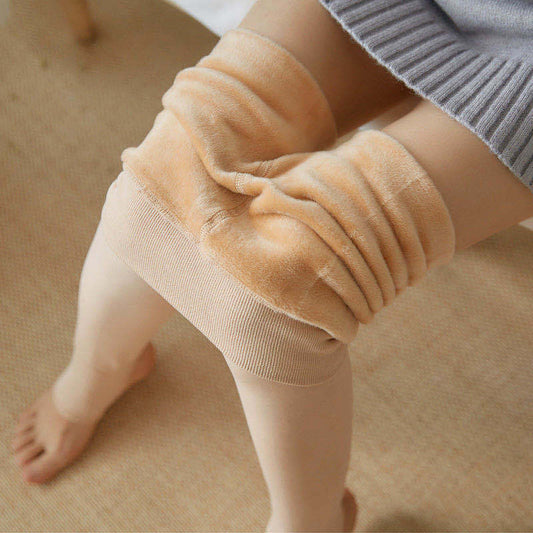 700G Autumn Winter Velvet Thickened Leggings Large Size Women's One-piece Pantyhose Bare-leg Stockings Skin Tone Black Silk Artifact