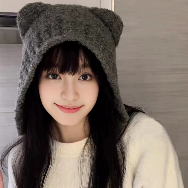 Fair Island Style Knitted Hat Children's Retro Dual-purpose Bag Hat Warm Wool Hat Ear Protection Street Style