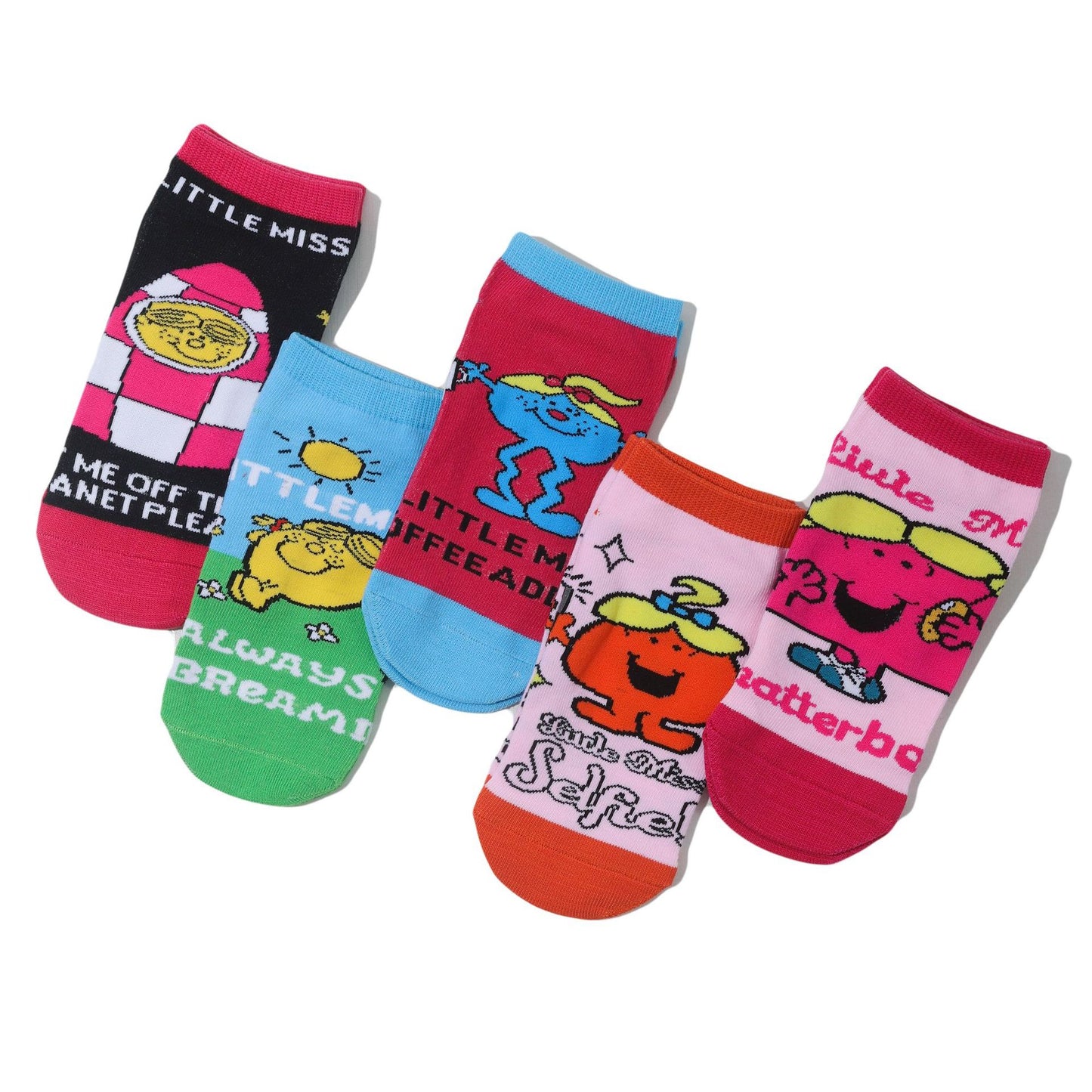 Female Cotton Animation Cartoon Men's Boat Socks Short Cotton Socks Comic  Personalized Animation Cute Sock-5PRS