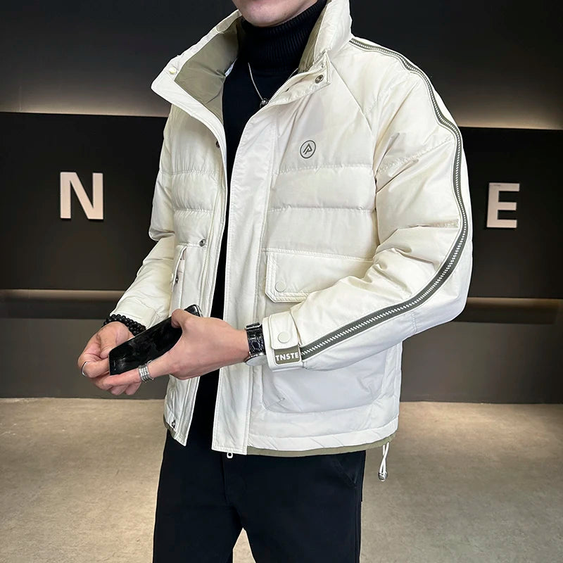 New Men's Down Jacket Winter Stand-up Collar Warm Duck Down Stand-up Collar Jacket Cold Jacket Men