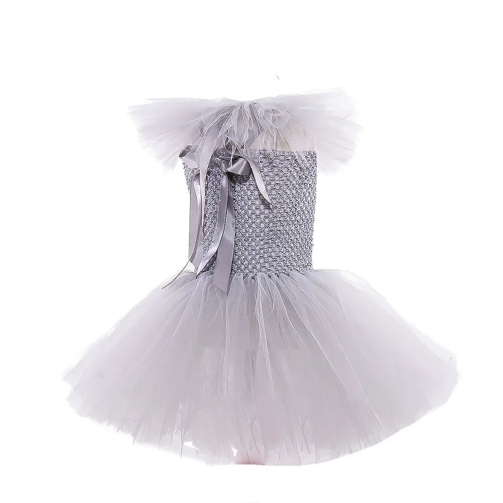 New clown girls dress children's mesh princess dress set children's Halloween show costume