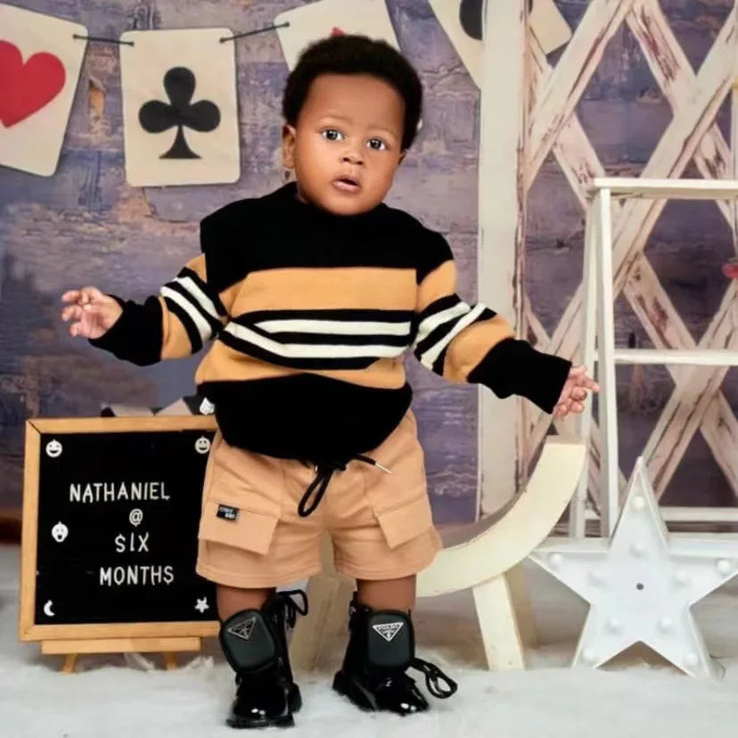 New Winter Bottom Shirt Crew Neck Sweater Children's Crystal Mink Boys Baby Pullover