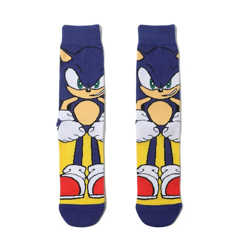 Men's Socks Cotton Cartoon Monster College Socks Anime Personality Trend Tube Socks Comic Stockings Women's Socks-5prs