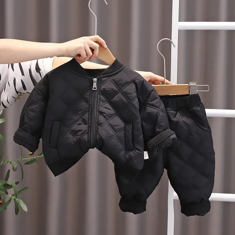 New Winter New Boys Infants Baby Children's Suit Padded Cotton Warm Long Sleeve Suit
