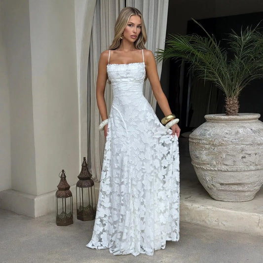 Women’s Sexy Backless Chiffon Dress: Sleeveless Evening Gown