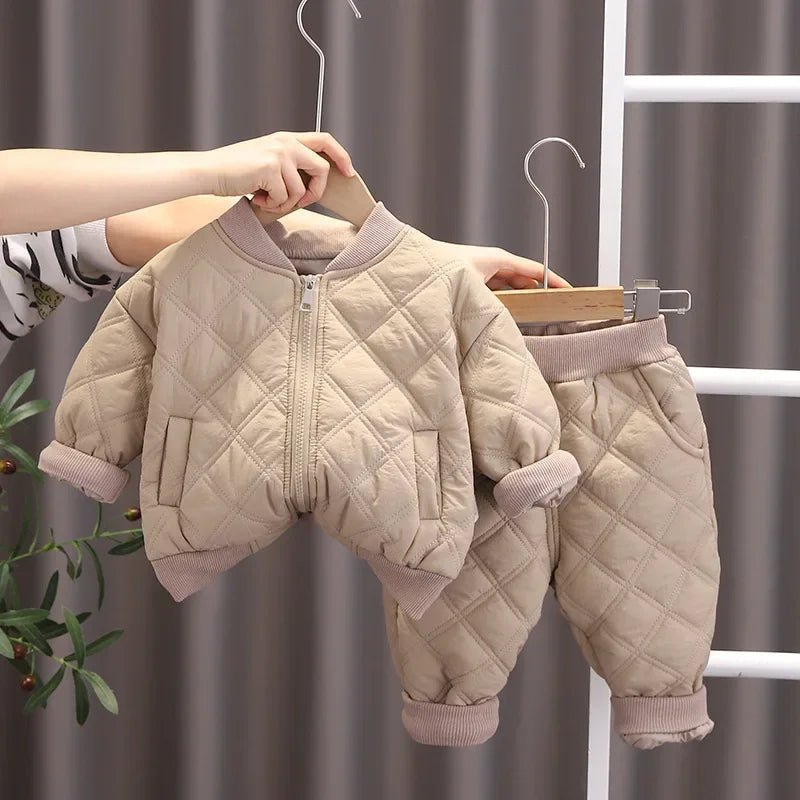 New Winter New Boys Infants Baby Children's Suit Padded Cotton Warm Long Sleeve Suit