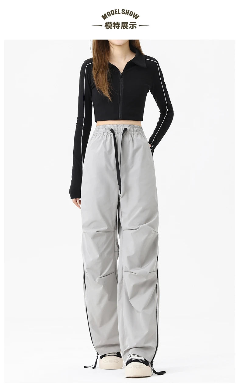 New Spring Paratrooper Pants Casual Pants Men and Women The Same Versatile Trendy Brand Loose