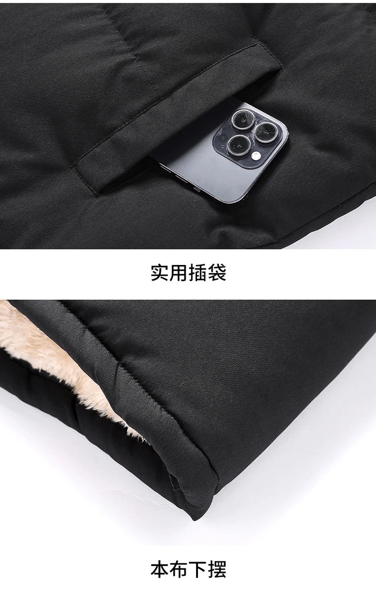 Men's Autumn and Winter New Trend Down Cotton Vest Warm Velvet Thickened Vest