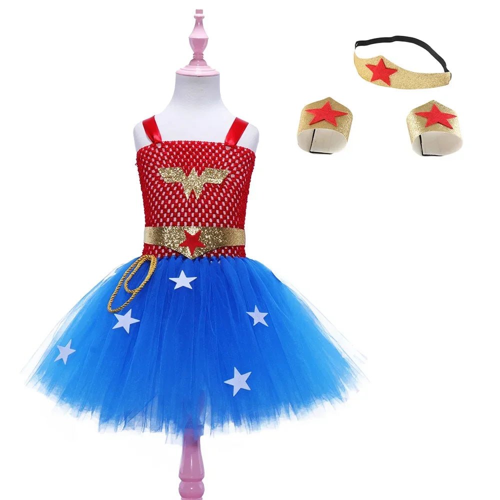 New girls' dress Halloween cosplay mesh skirt children's dance performance costume