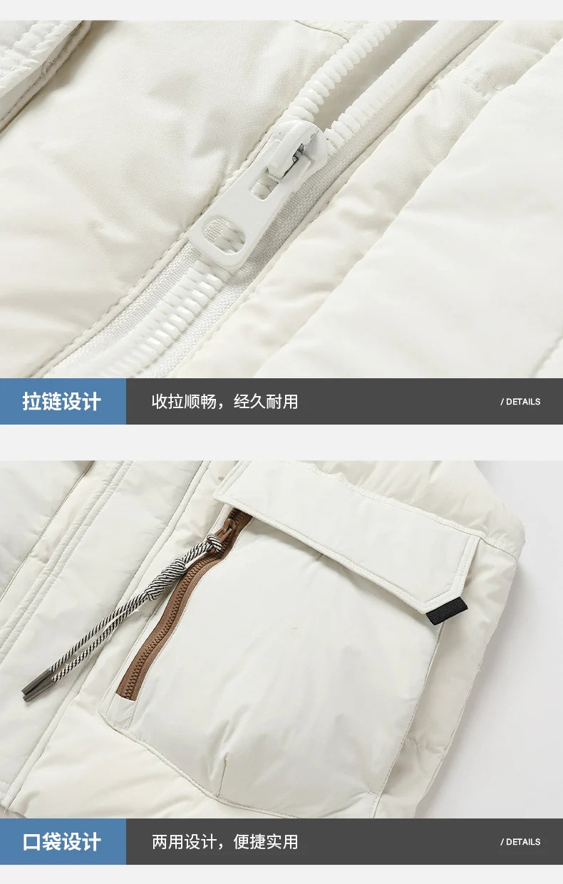 Live Broadcast Popular Hooded  Standard Down Vest Can Be Opened Twice Warm Outdoor Sports Vest