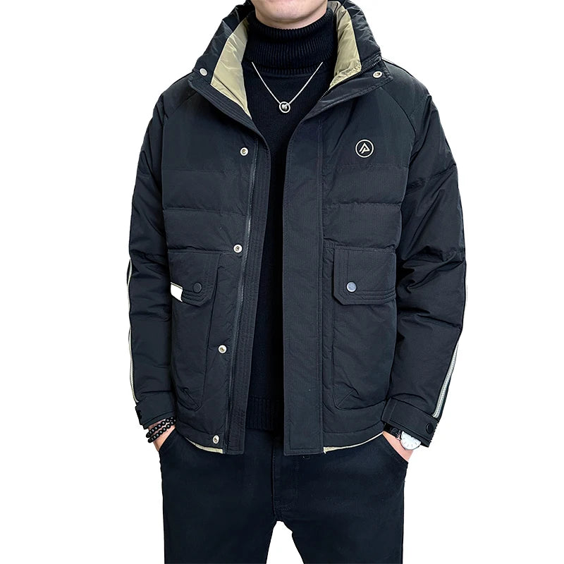 New Men's Down Jacket Winter Stand-up Collar Warm Duck Down Stand-up Collar Jacket Cold Jacket Men
