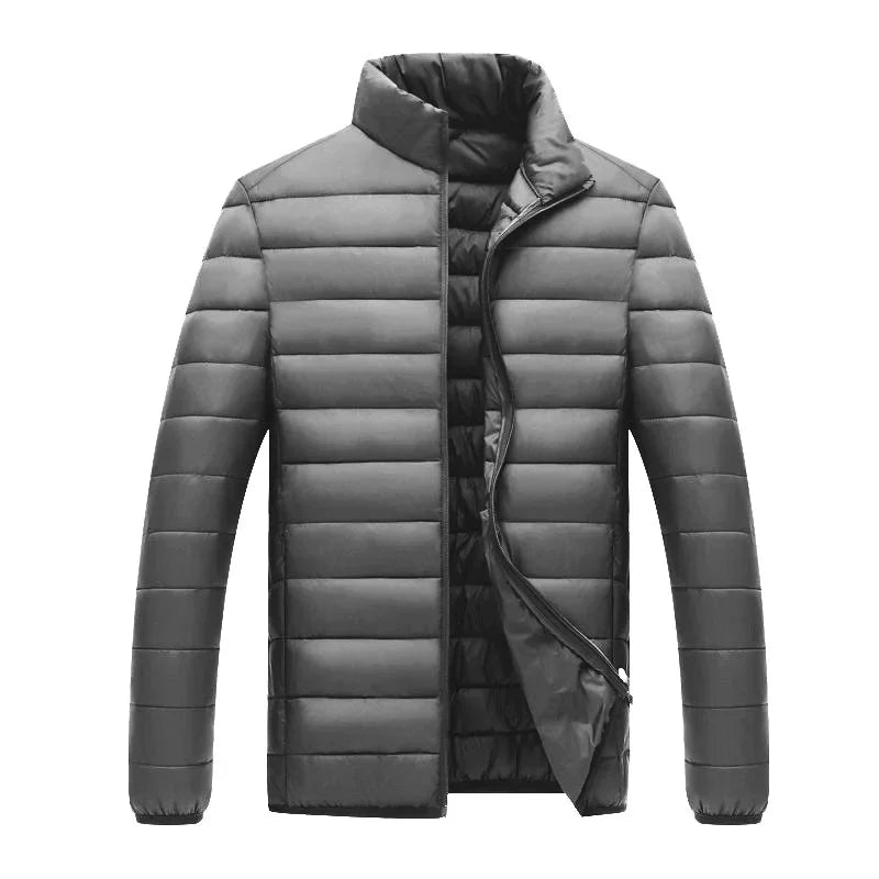 Padded clothes men's winter coat 2024 new fashion padded clothes men's light and thin short hooded padded jacket