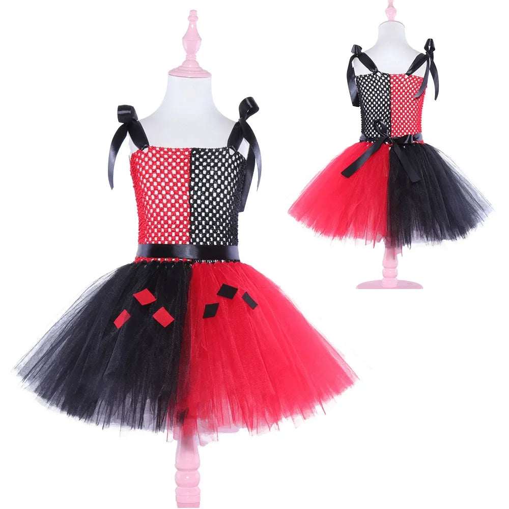 Halloween girls' dresses new clown women fluffy princess dresses tutu dresses Halloween children's costumes