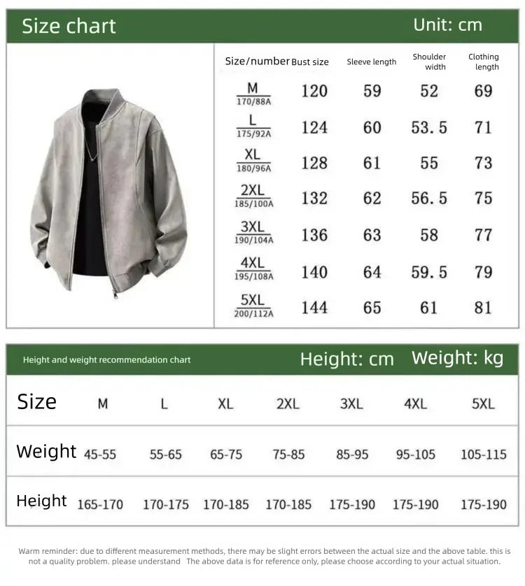 Artisan Deconstructed Leather Jacket - Ashy Gray Reconstructed Stand Collar (Sizes M-5XL)