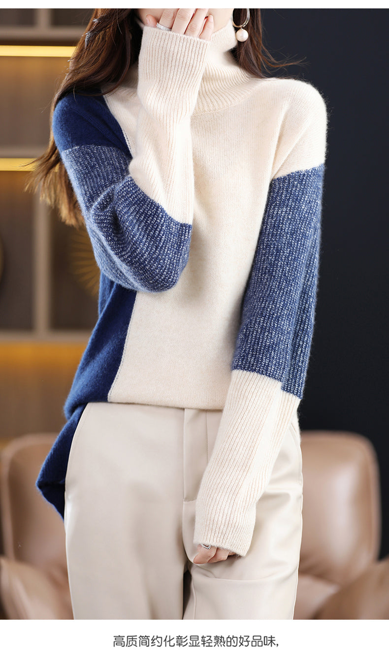 Women’s Thermal Merino Sweater | High Neck Eco-Friendly Pullover | Winter Warm Slim Knit