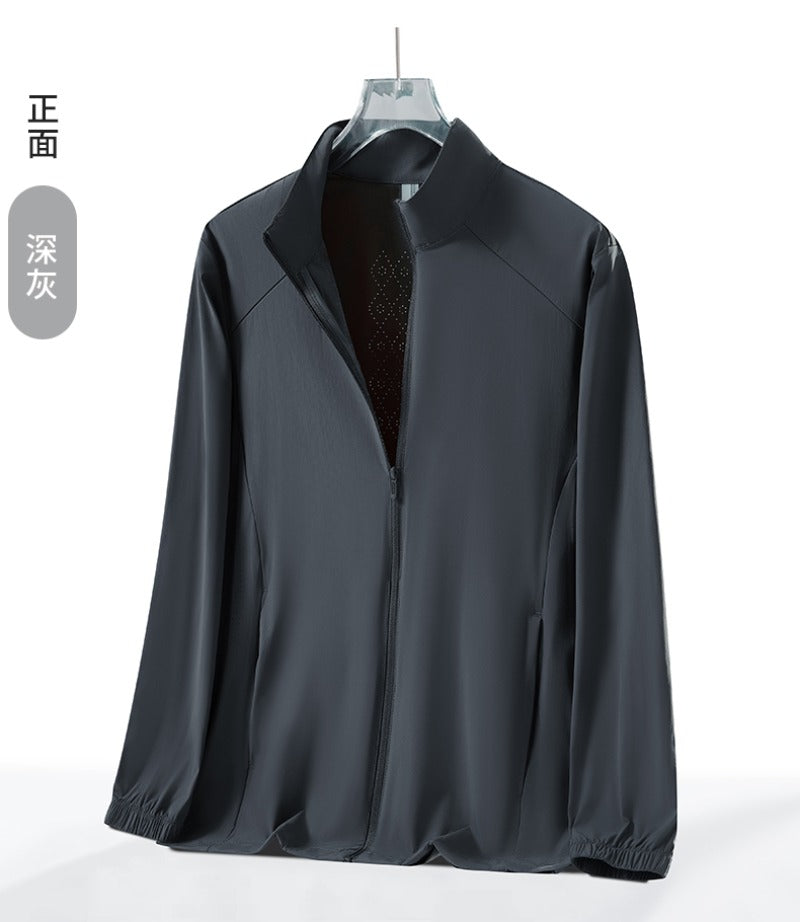 New UPF50 + Summer Couple Quick-Drying Ice Silk Cool Skin Clothing Hatless Sunscreen Clothing