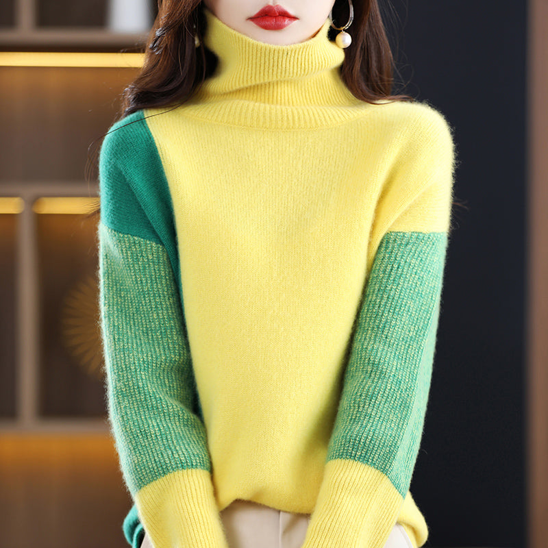 Women’s Thermal Merino Sweater | High Neck Eco-Friendly Pullover | Winter Warm Slim Knit