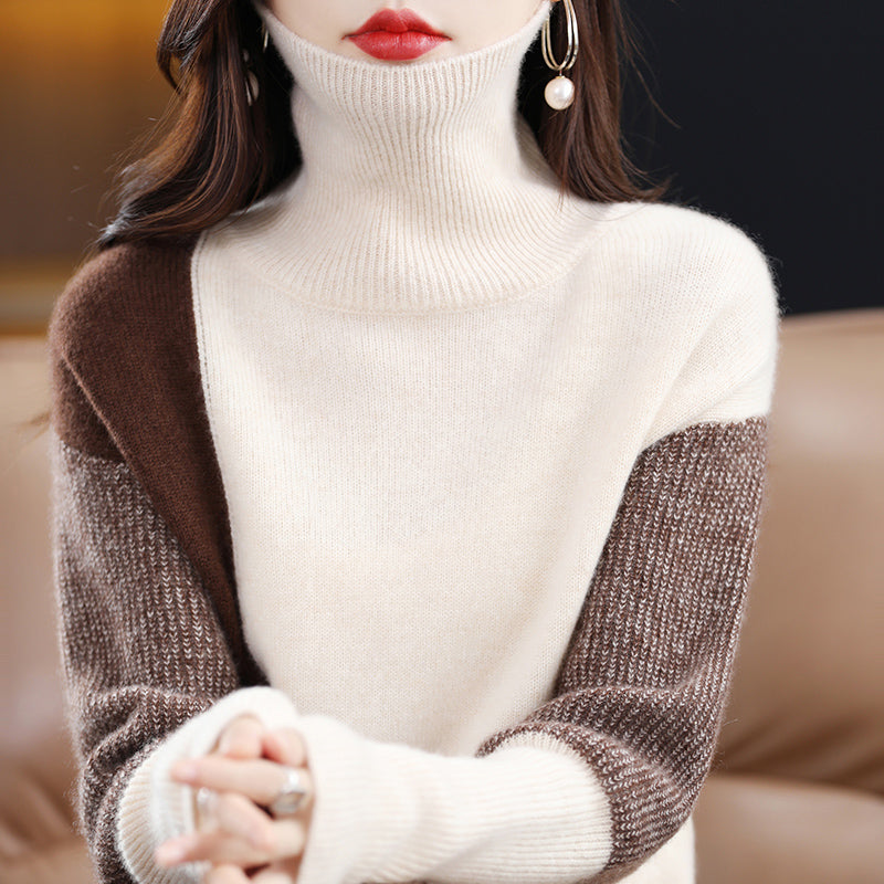 Women’s Thermal Merino Sweater | High Neck Eco-Friendly Pullover | Winter Warm Slim Knit