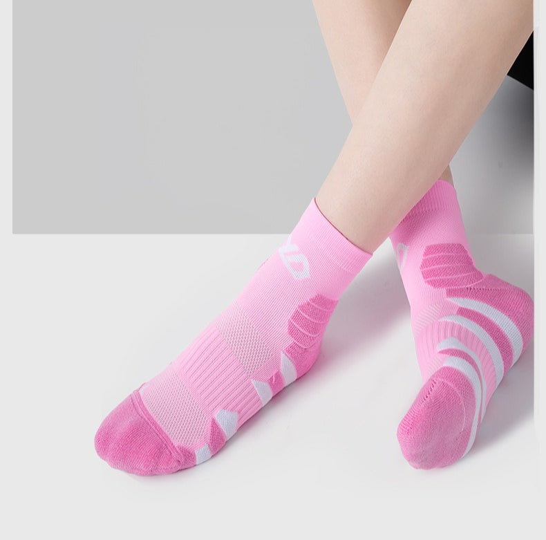 Professional Running Socks Unisex Medium Tube Towel Bottom Breathable Non-slip Outdoor Training Marathon Sports Socks