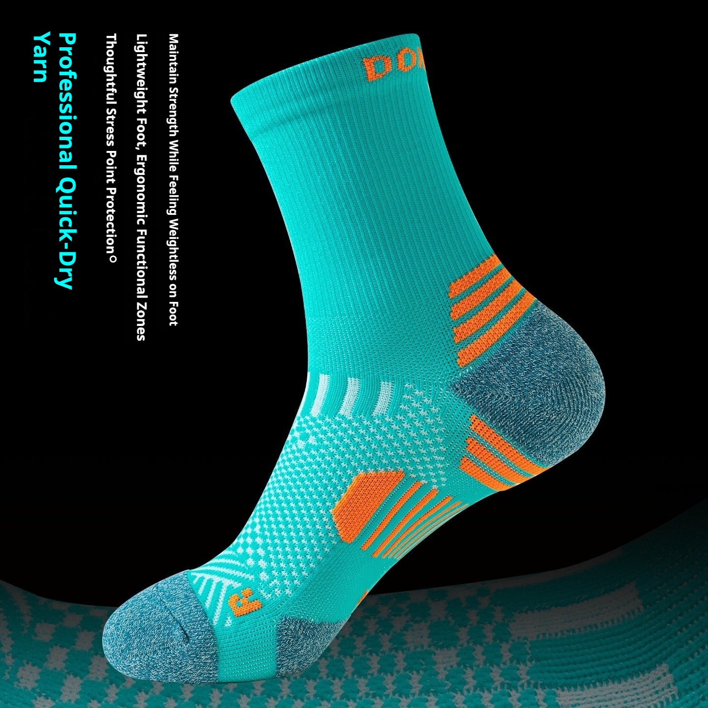 Professional Marathon Running Socks Men's and Women's Fitness Thickened Towel Bottom Sports Socks Short Tube Low-top Boat Socks
