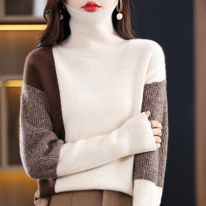 Women’s Thermal Merino Sweater | High Neck Eco-Friendly Pullover | Winter Warm Slim Knit