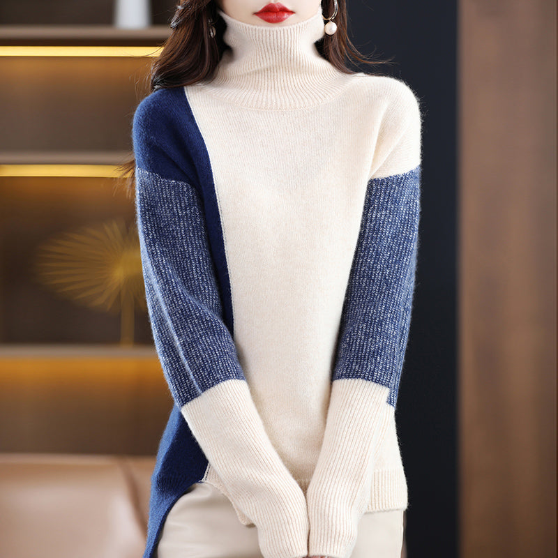 Women’s Thermal Merino Sweater | High Neck Eco-Friendly Pullover | Winter Warm Slim Knit