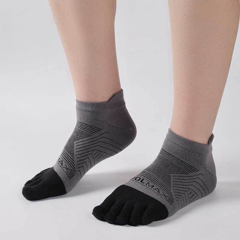 Sports Five-finger Men's CoolMax Mountaineering Marathon Socks Short Tube Women's Outdoor Professional Running Sub-toe Socks-3prs