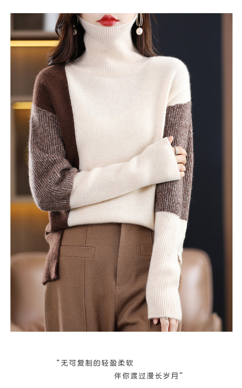 Women’s Thermal Merino Sweater | High Neck Eco-Friendly Pullover | Winter Warm Slim Knit