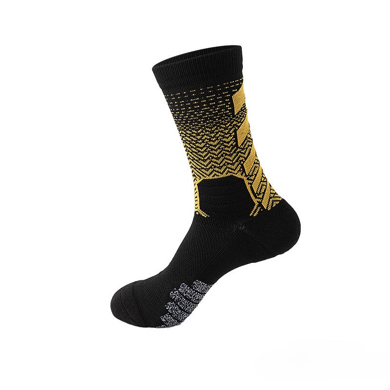 Gradually Change High-top Court Elite Socks, Thickened Competition Comprehensive Actual Combat Sports Socks Professional Basketball Socks