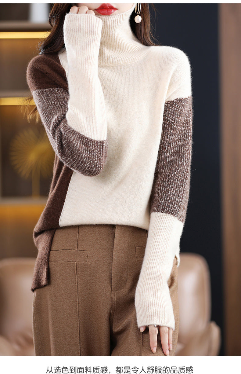 Women’s Thermal Merino Sweater | High Neck Eco-Friendly Pullover | Winter Warm Slim Knit