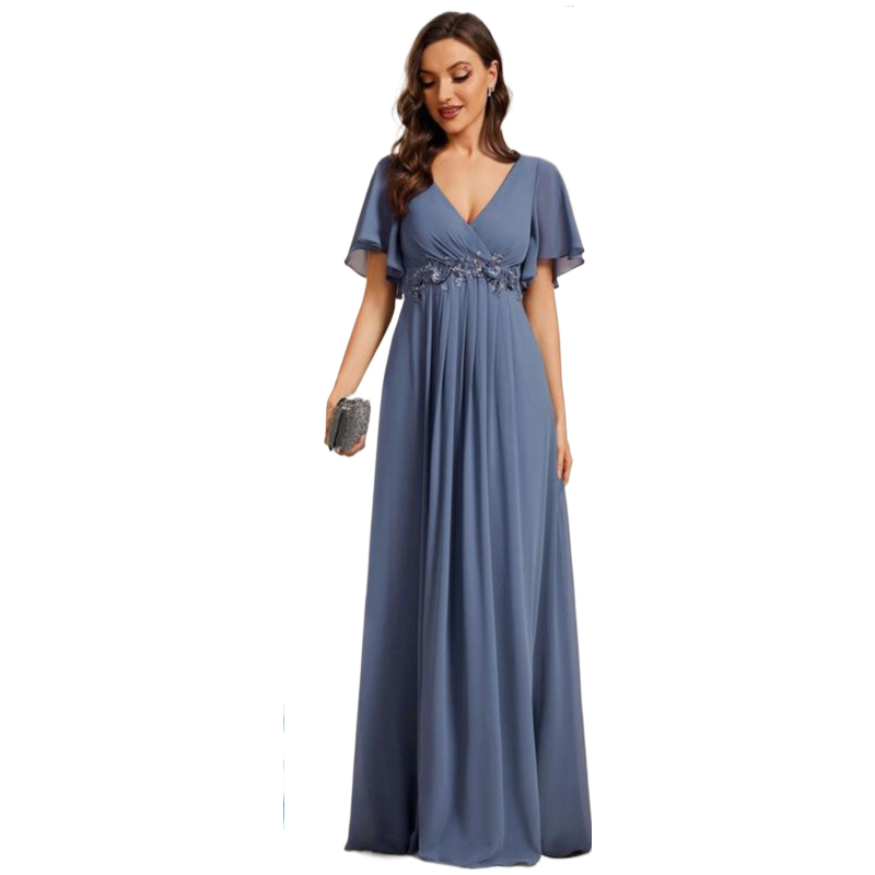 MatchSet Chiffon Dress | Draped Sleeve & Script Print | Sunset Stroll Romper