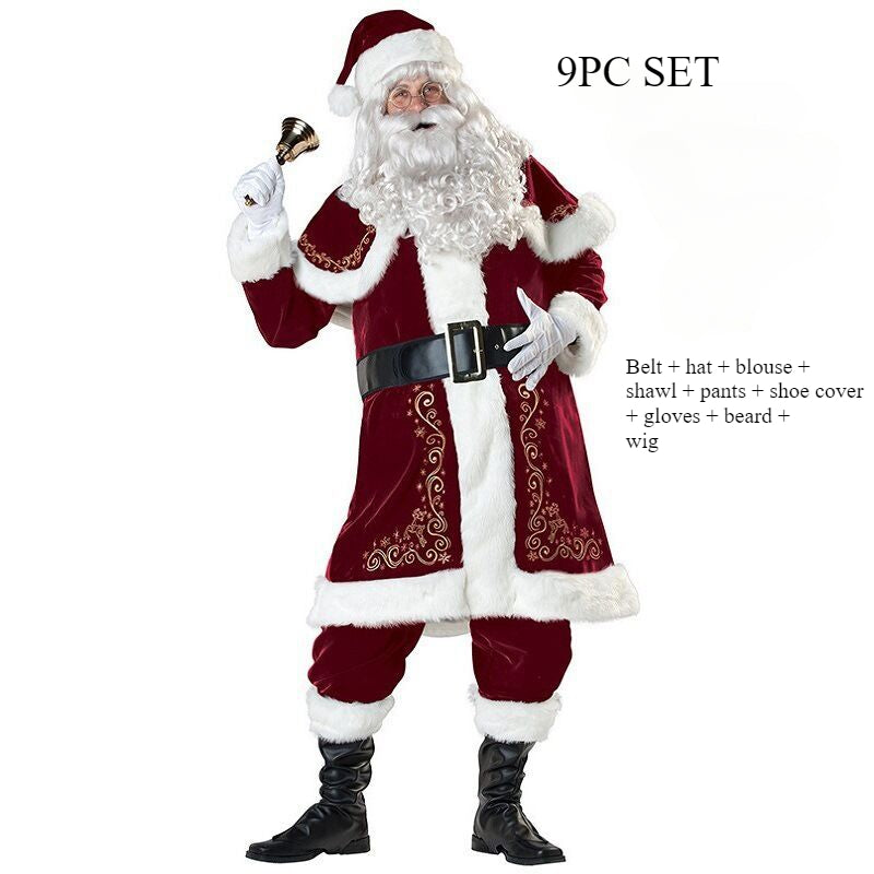 Santa Claus Couple Clothing Vintage Court Dress Women's Cosplay Makeup Ball Performance Clothing