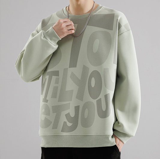 Autumn and Winter Large Size Japanese Simple Casual Sweater Men's Casual Hoodie