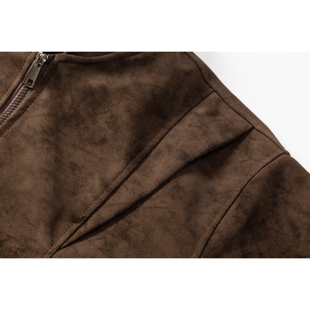 Artisan Deconstructed Leather Jacket - Ashy Gray Reconstructed Stand Collar (Sizes M-5XL)