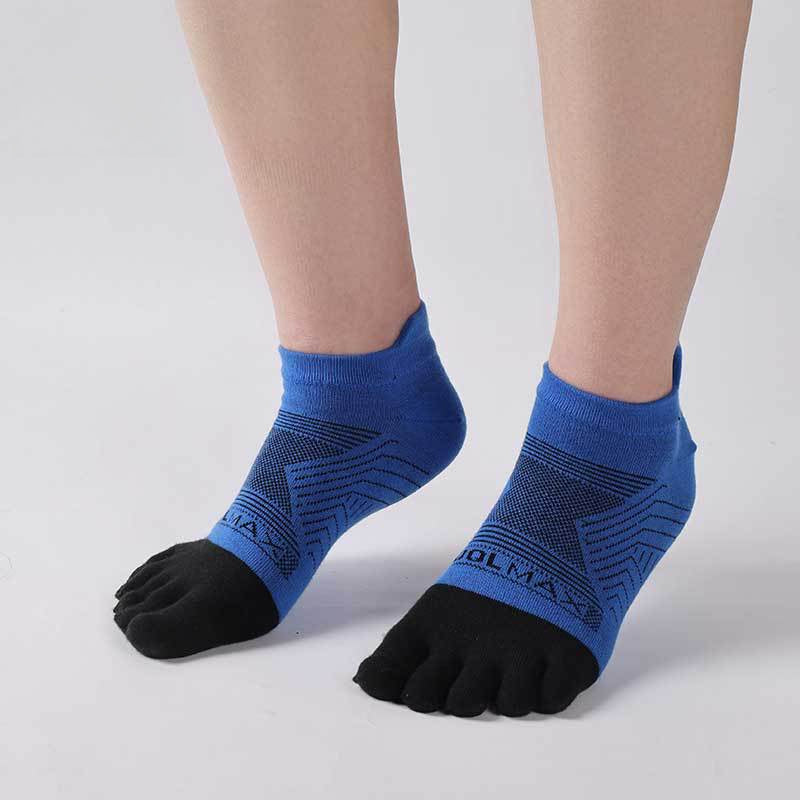 Sports Five-finger Men's CoolMax Mountaineering Marathon Socks Short Tube Women's Outdoor Professional Running Sub-toe Socks-3prs