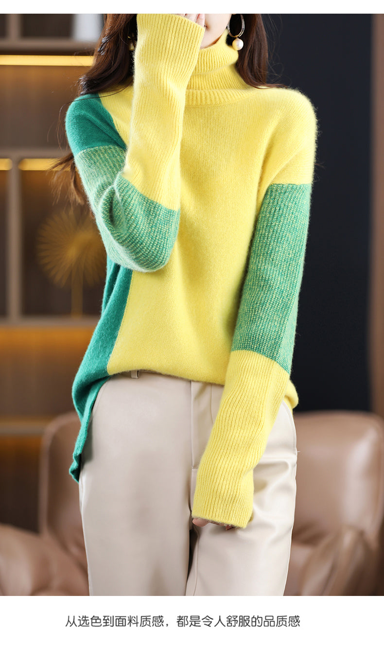 Women’s Thermal Merino Sweater | High Neck Eco-Friendly Pullover | Winter Warm Slim Knit